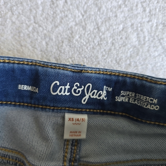Cat & Jack Light Blue Denim Shorts Size Xs 4-5 - Picture 4 of 6